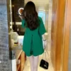 2025 ropa de lujo blanco verano Formal Blazers y pantalones cortos trajes para mujeres moda mujer pantalones cortos conjunto manga sastre Tailorin