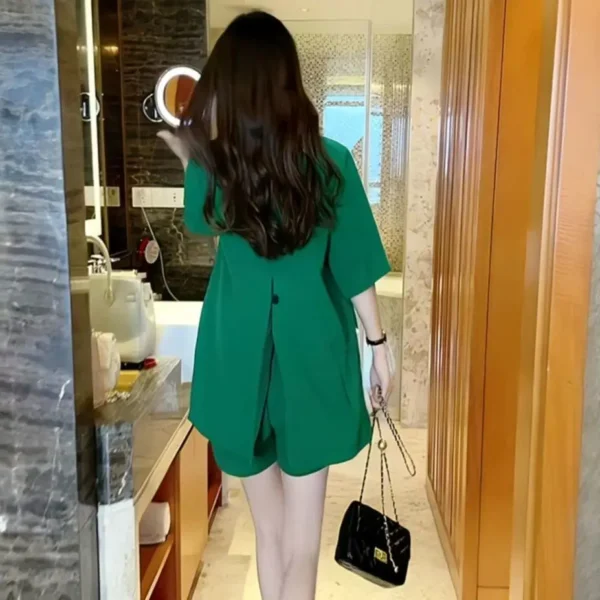 2025 ropa de lujo blanco verano Formal Blazers y pantalones cortos trajes para mujeres moda mujer pantalones cortos conjunto manga sastre Tailorin