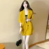 2025 ropa de lujo blanco verano Formal Blazers y pantalones cortos trajes para mujeres moda mujer pantalones cortos conjunto manga sastre Tailorin