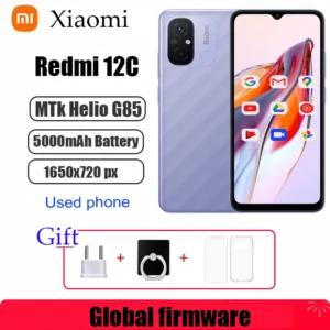 Original Xiaomi Redmi 12C 4G 64G 5000mAh firmware Global batería de alta capacidad Helio G85 Octa Core 50MP 6,71 ''4G teléfono usado