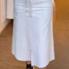Conjunto de camisa y falda sencilla con cuello en V, vestido de mujer de manga corta, conjunto de dos piezas
