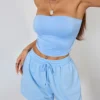 Conjunto de camiseta deportiva y pantalones cortos casuales a la moda para mujer, estilo Y2K y atuendo cómodo e informal para mujer